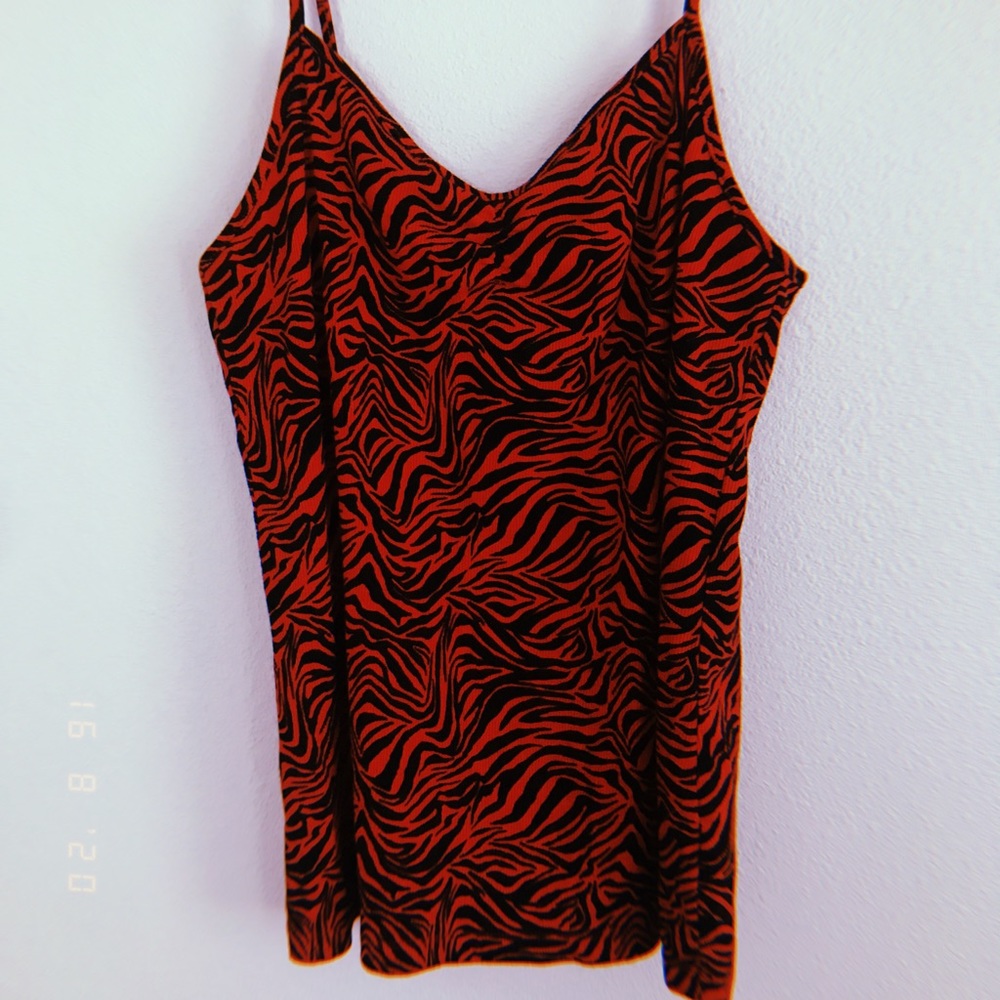 Vintage zebra tank top